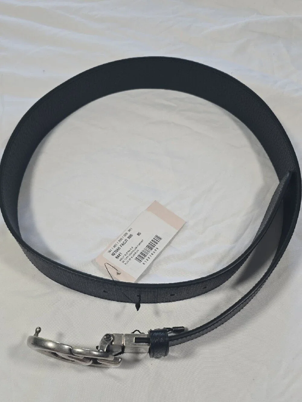 Gucci Reversible Belt with Silver Double G